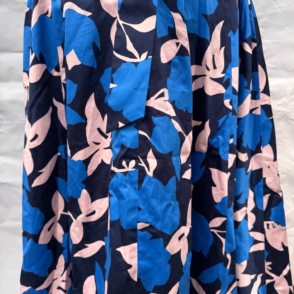 Boden // blue, pink floral print belted midi skirt size 6 jun2 - Picture 3 of 10
